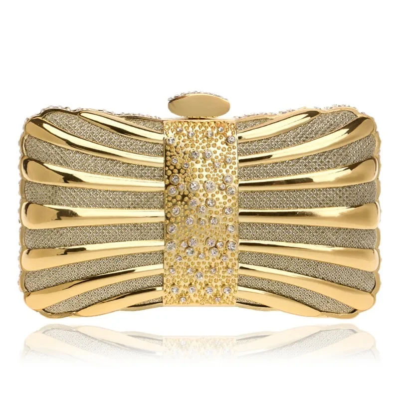 

Luxury Golden Evening Purse Women Egyptian Style Formal Party Clutch Bag Bridal Crystal Diamond Metal Handbags Bolsa Feminina