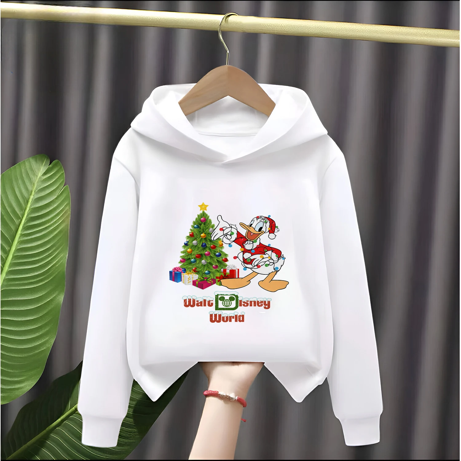 

Disney Fashion Kids Hooded Sweatshirt Cozy Warm Long Sleeve Pullover Soft Fleece Lined for Children
