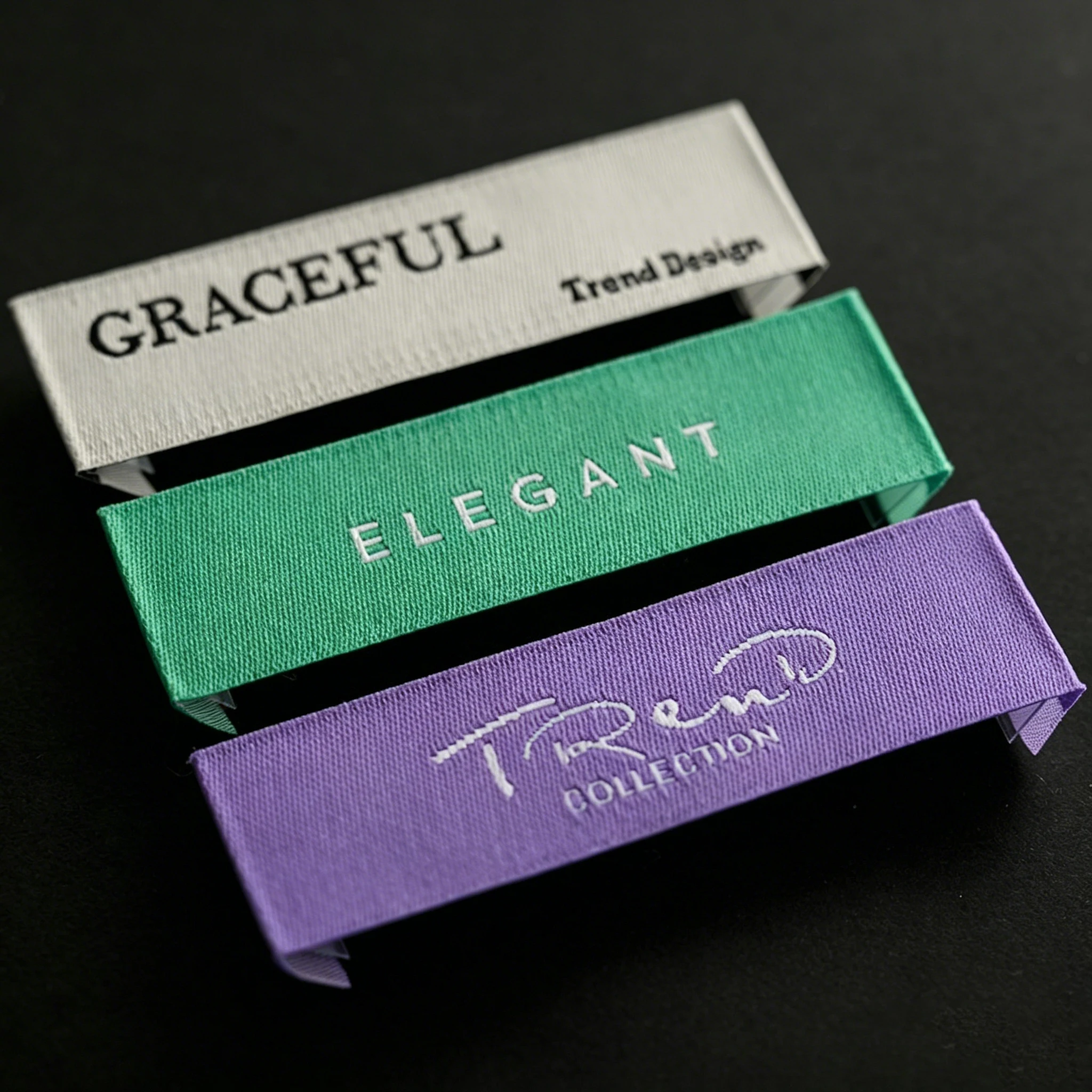 Custom High Density Woven Labels No Fading Woven Tag Printed Label Apparel Clothing Brand Sewing Accessory For Men Women Clothes