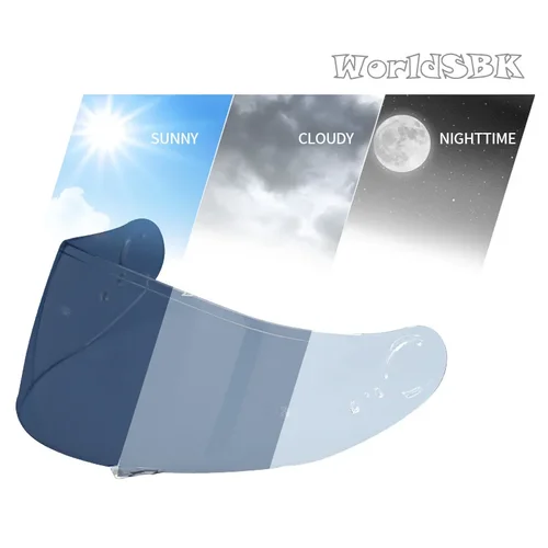 Imagen 2 del producto Visera fotocromática para SHOEI GT Air 1 2 Neotec CNS-1 TC-5 TC-9 Casco escudo corte Uv Casco Moto protección facial Visera parabrisas