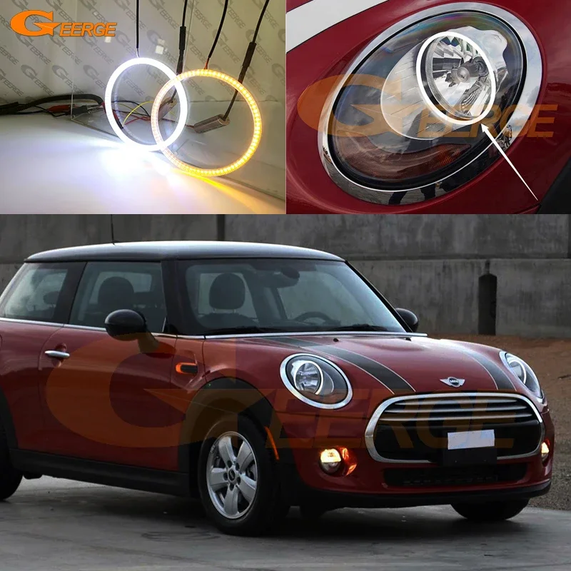 

Для MINI Cooper D S One F54 F55 F56 F57 галогенный головной светильник ультра яркий SMD СВЕТОДИОДНЫЙ ангельские глазки набор колец Дневной светильник