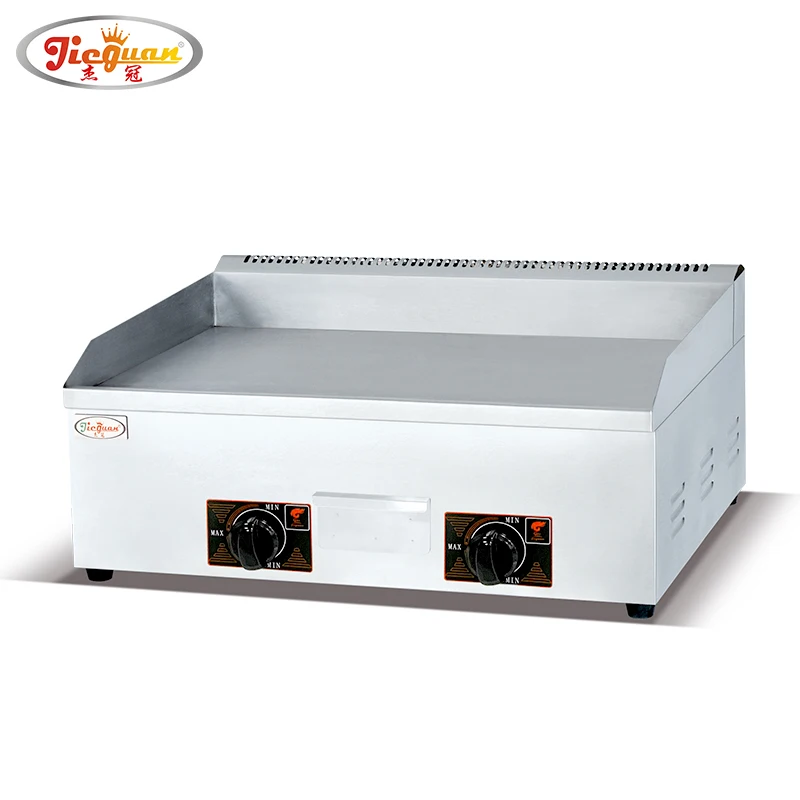 مصنع صنع معدات تقديم الطعام مكافحة الأعلى فطيرة الفولاذ المقاوم للصدأ لوحة مسطحة شواية الغاز التجارية