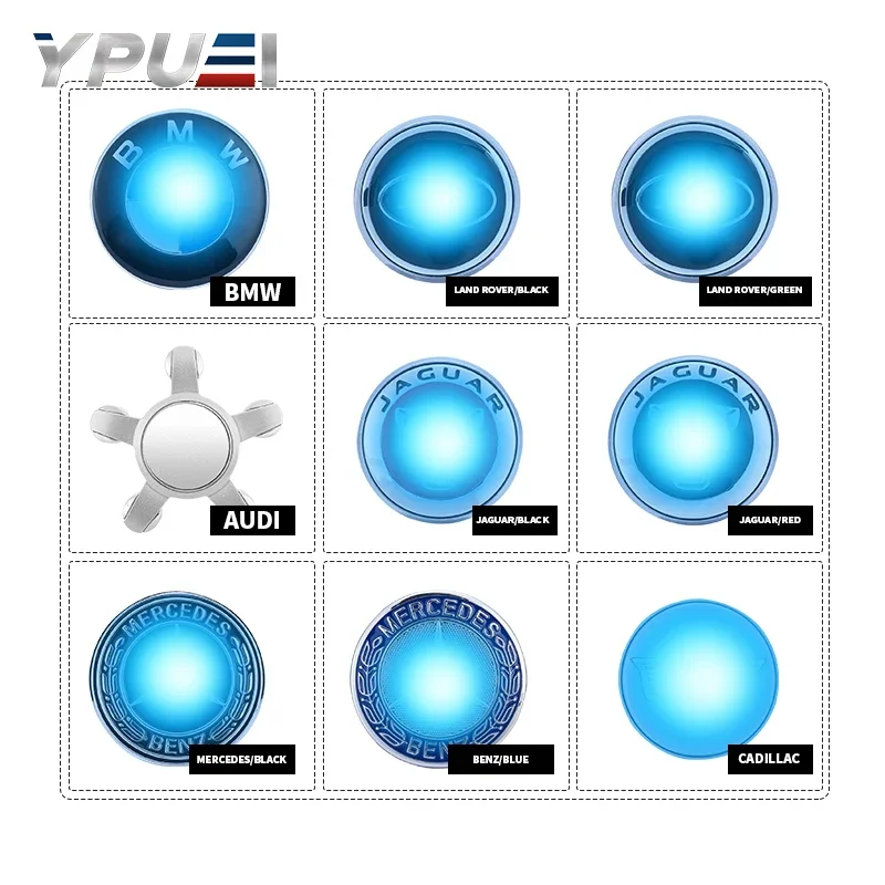 Hub light Car Floating Illumination Wheel Caps LED Light Center Cover Lighting Cap For Volvo S40 S60 S80 S90 XC40 XC60 XC70 XC90