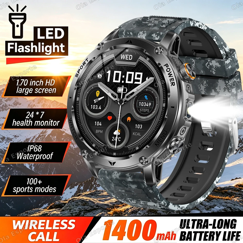 Military Smart Watch with AMOLED Screen & GPS