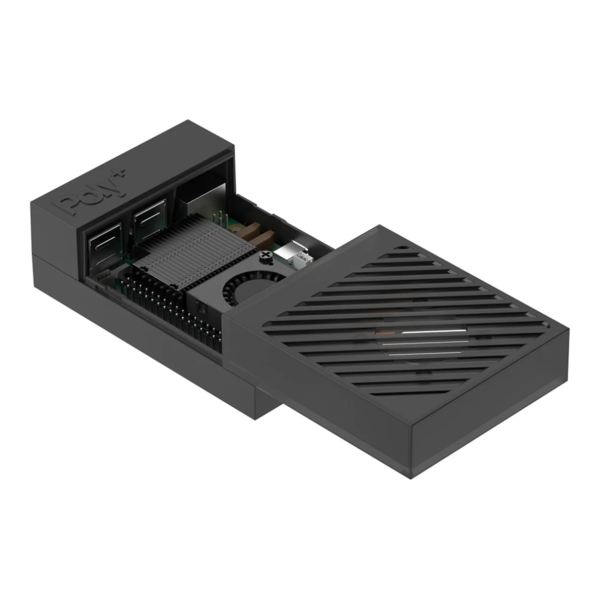 BNGF-ForRaspberry Pi 5 Capa com refrigerador ativo Proteção aprimorada Design durável Fácil montagem Ajuste perfeito Preto