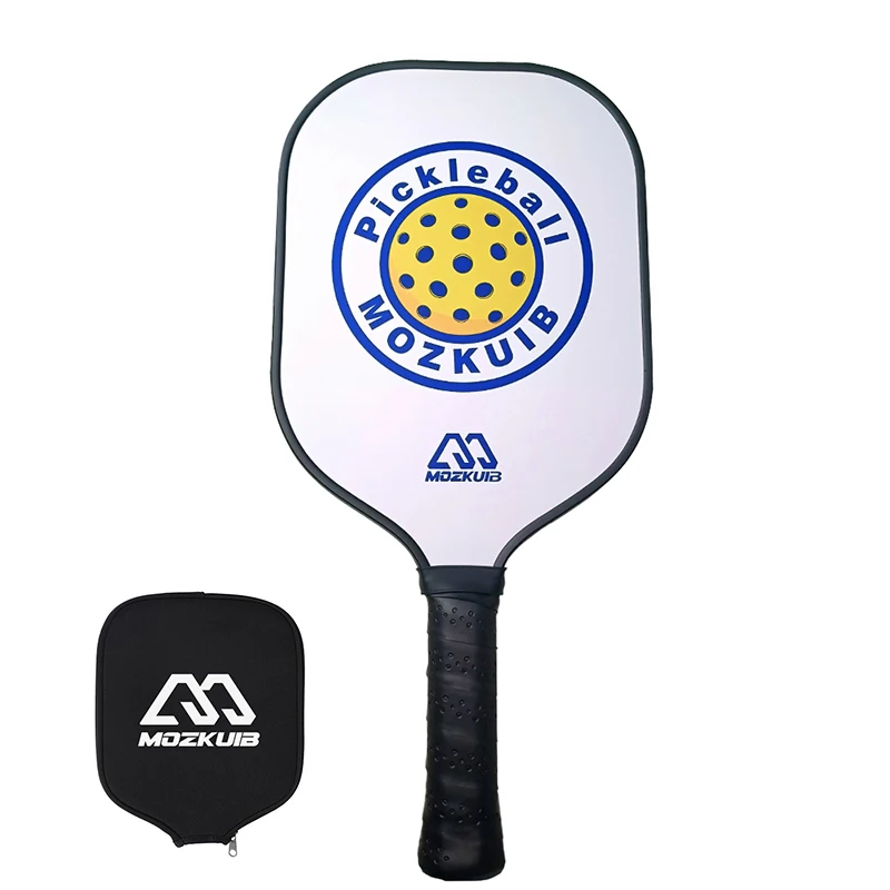 

Polypropylene Honeycomb Core White Blue Pickle ball Paddle Carbon Fiber PickleBall Paddle With Cover