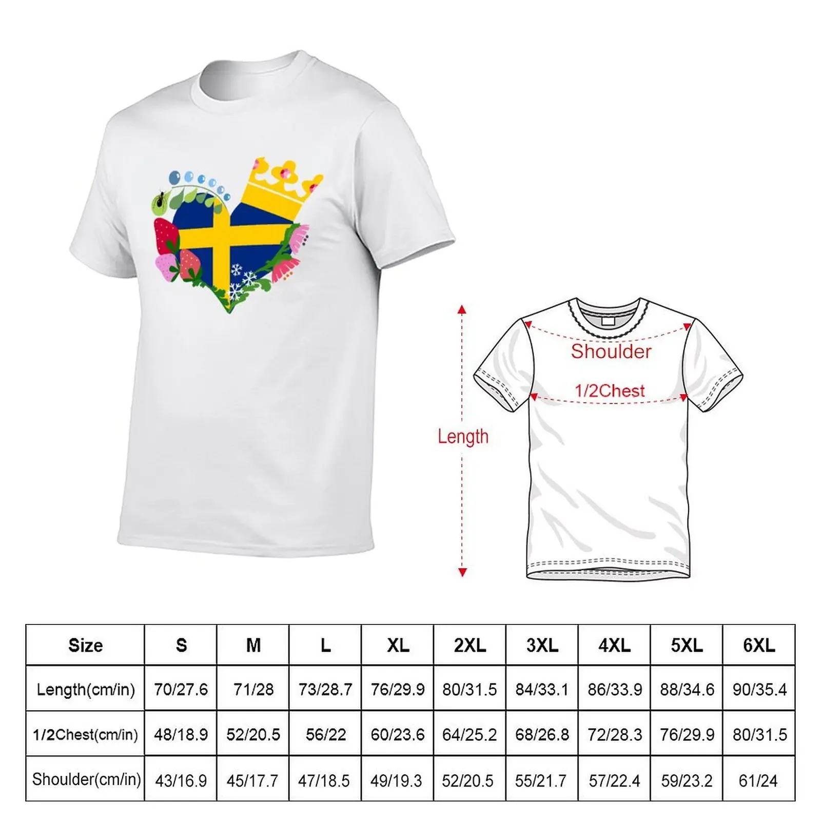 This is the Ornate Swedish Emblem. T-Shirt cotton t shirts high quality man t shirts graphic T-Shirt