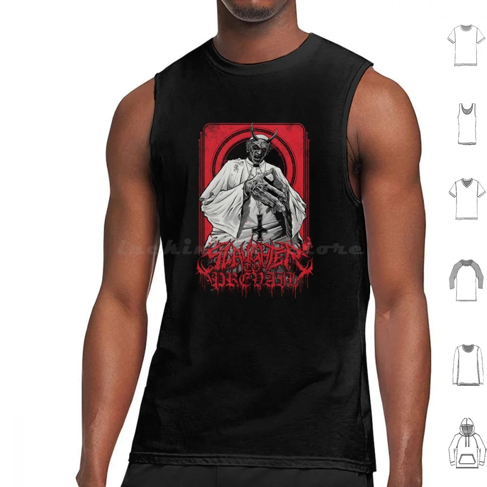 Slaughter To Prevail Merch Tank Tops Vest Sleeveless Slaughter To Prevail Prevail Slaughter Misery Sermon Kostolom