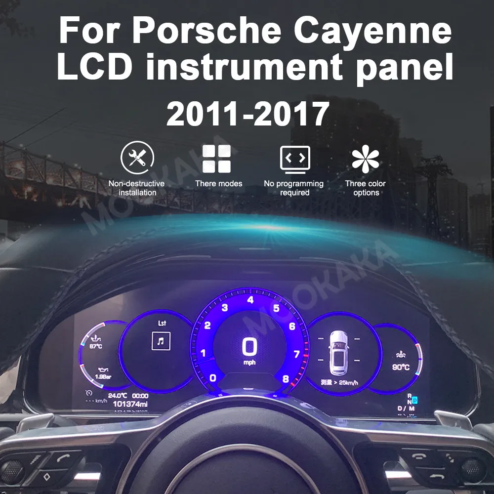 New Car LCD Digital Cluster Carplay For Porsche Cayenne 2011-2017 Virtual Cockpit Speed Meter Dash Screen Instrument Panel Unit