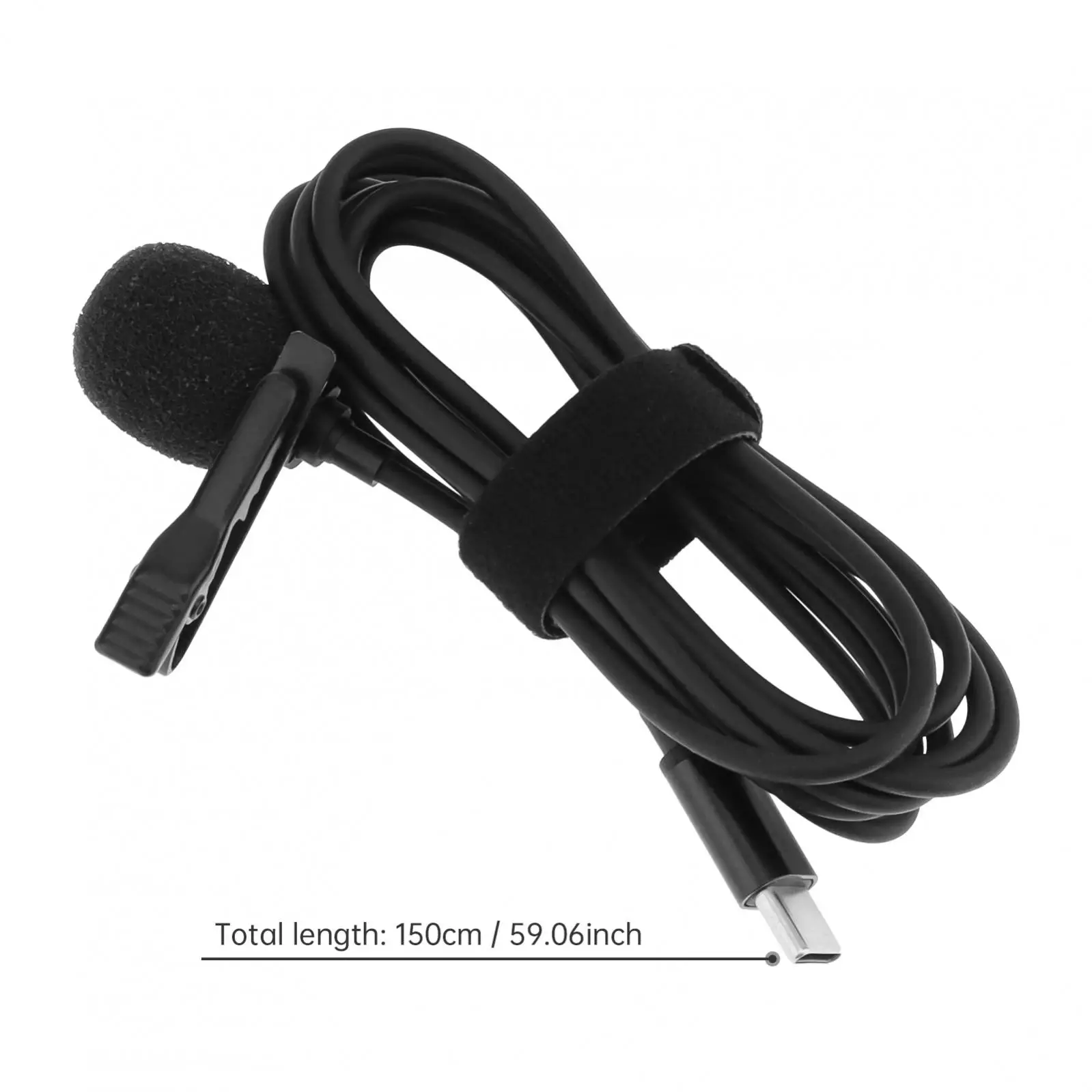 ميكروفون Lavalier USB C مزود بمشبك طية صدر السترة لمعدات Android TypeC