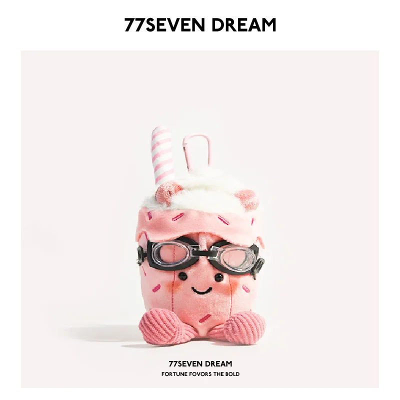 Lindo llavero de peluche de coco estilo limonada, colgante para bolso, adorno para cartera, muñeco adorable, juguete, regalo coleccionable con cordón