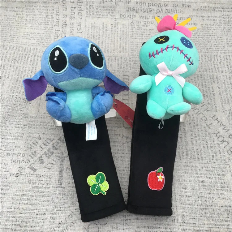 Disney Cute Lilo Stitch Seat Belt Cover Soft Doll Toy for Children Kids Boys Girls Couple Adult Car Headrest Neck Pillow