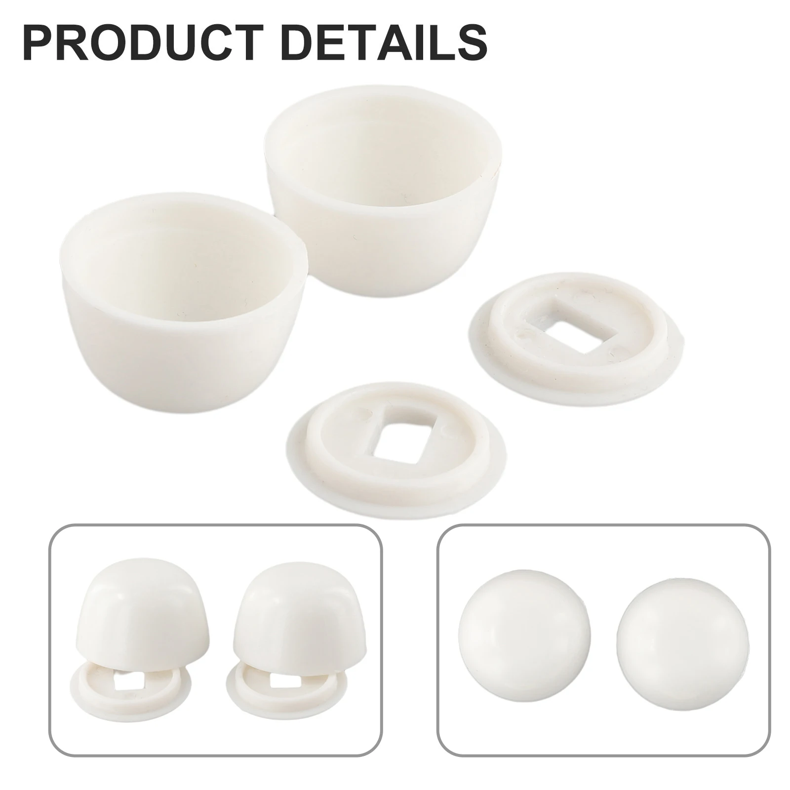Kit New Set Bolt Cover Set Stinkpot Parts Plastic Replacement 1.38X1.38X0.79in Screw 100% Brand New Toilet Anchor