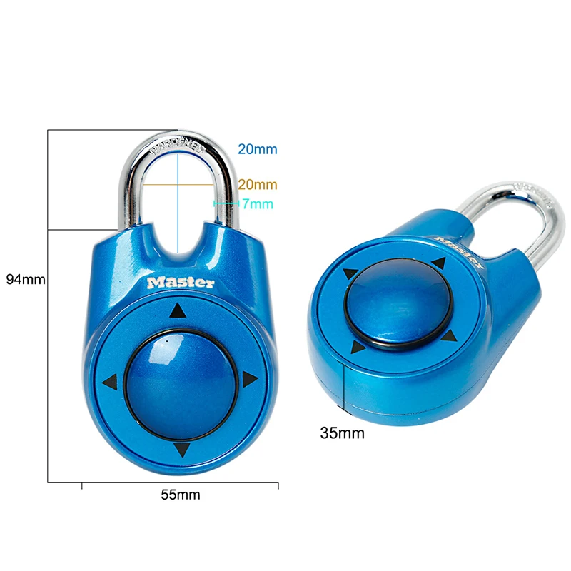 Master Lock-candado portátil de 1500ID, combinación de flecha, contraseña direccional, gimnasio, escuela, seguridad de la salud, cerradura de puerta