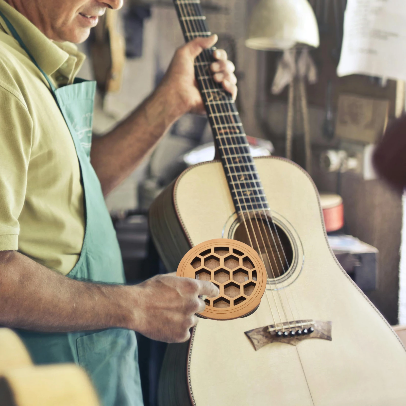 

Wooden Sound Hole Cover Guitar Case Humidifier Electric Accessories Box Acoustic Cabinet