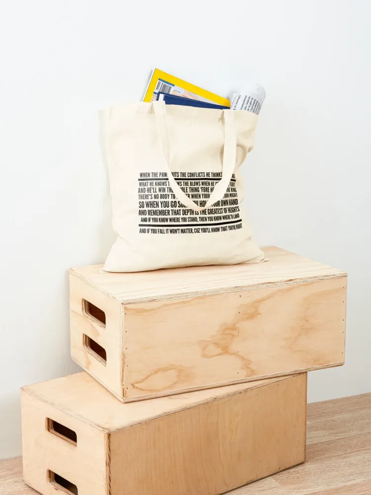 When The Pawn Poem (Black) Tote Bag large size bags Canvas stote bag supermarket folding bag Cloth