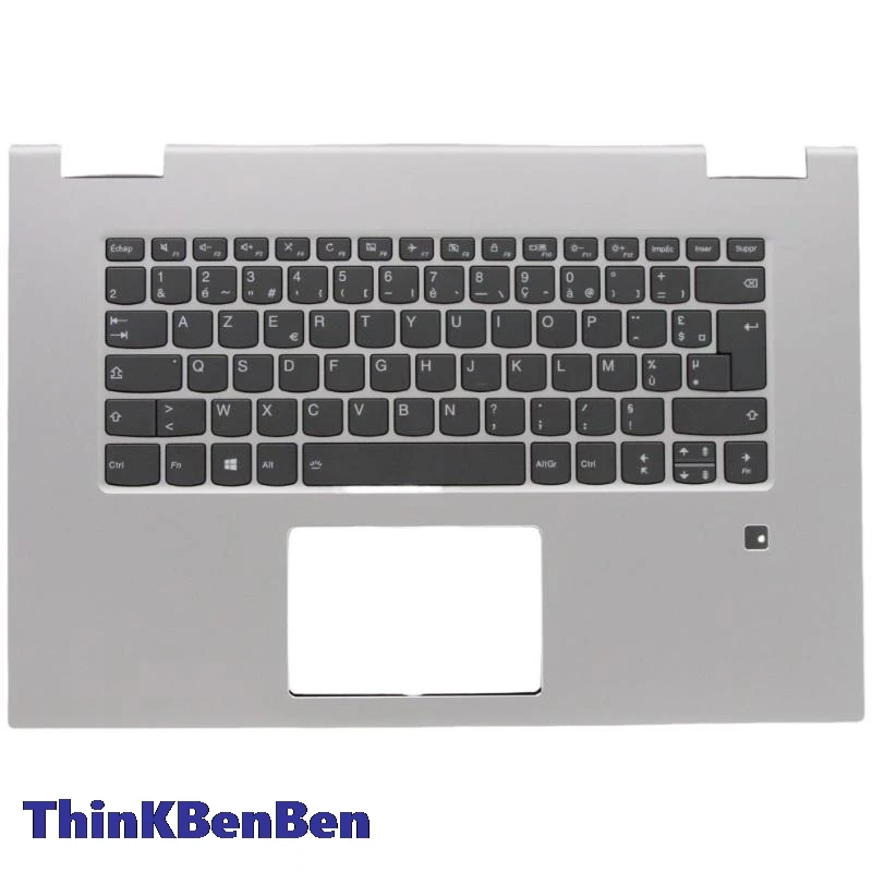 FR Tastiera francese Platino Maiuscolo Palmrest Shell Cover per Lenovo Yoga 730 15IKB 15IWL Laptop 5CB0T04954