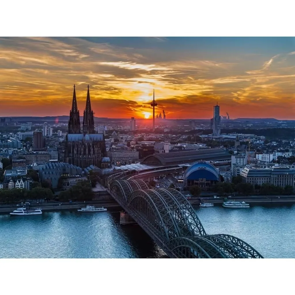 

Adult Jigsaw Puzzles City Sunset Paper Puzzle 1000 Pieces Home Living Room Office Wall Decor Relaxing Brain Family Gift