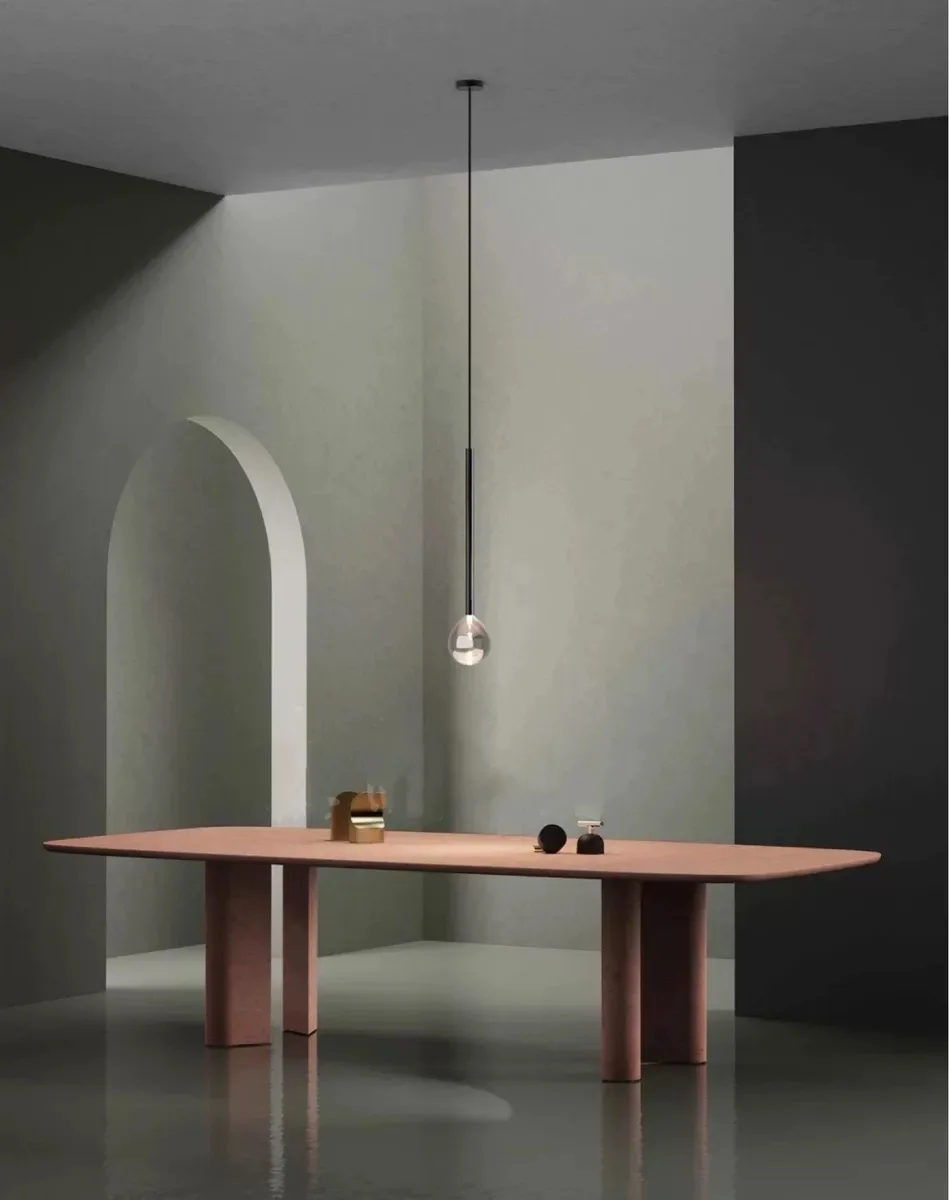 

Light luxury minimalist solid wood long designer dining creative desk personalized negotiation table