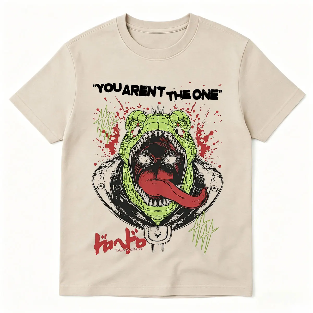 Japanisches Anime Dorohedoro Kaiman You Arent The One T-Shirt für Männer und Frauen, modisches, übergroßes, lässiges Baumwoll-T-Shirt, Streetwear – Detail 3