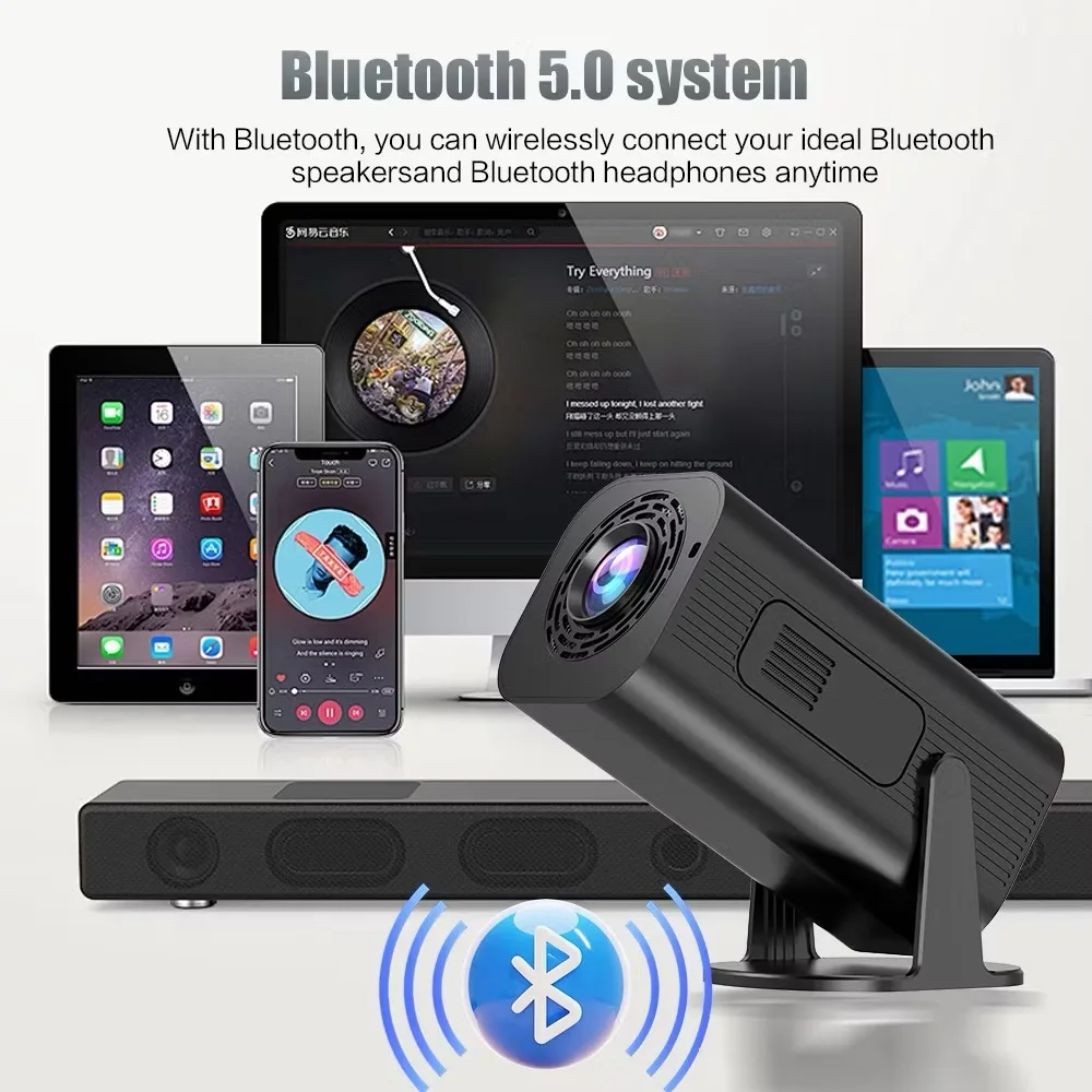 

2025 new 1080P high-definition home mini portable projector mobile phone wifi wireless projector Auto Focus WiFi6 BT5.2