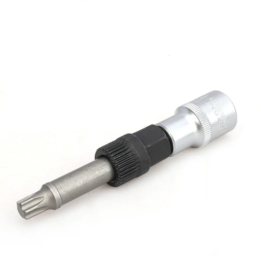 T50/M10 Alternator Pulley Socket Drill Bit With 33 Teeth Tool Alternator Pulley Center Bolt Remover Socket Wrench Tool