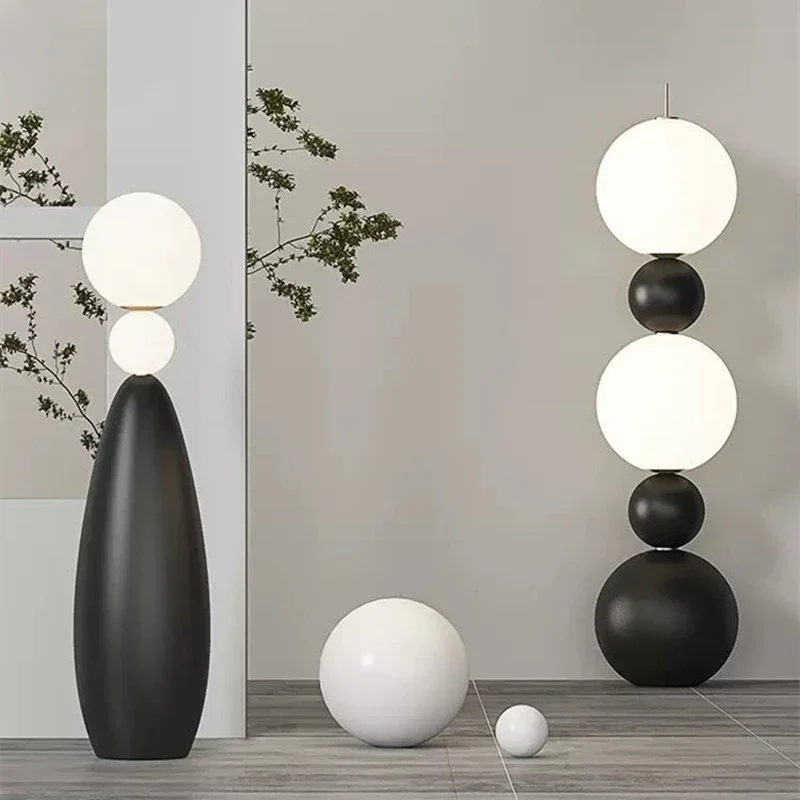 Nordic Led Floor Lamp Gourd Shape Italian Designer Lighting for Living Room Bedroom Sofa Stand Light Corner  Decor