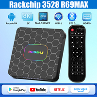 R69 Max Android 14 Smart TV Box Rockchip RK3528 Quad-core 8K HD Bluetooth5.0 Media Player Set-Top Box Support Google Netflix