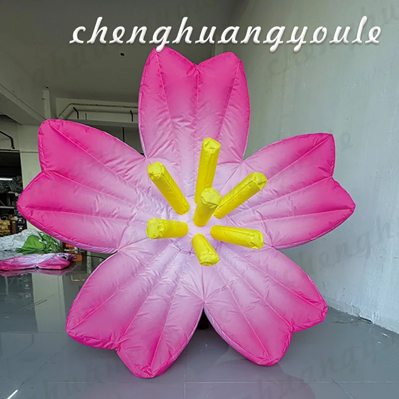 Inflatable cartoon powder flower air model shopping mall flower creative air model outdoor activity exhibition decoration