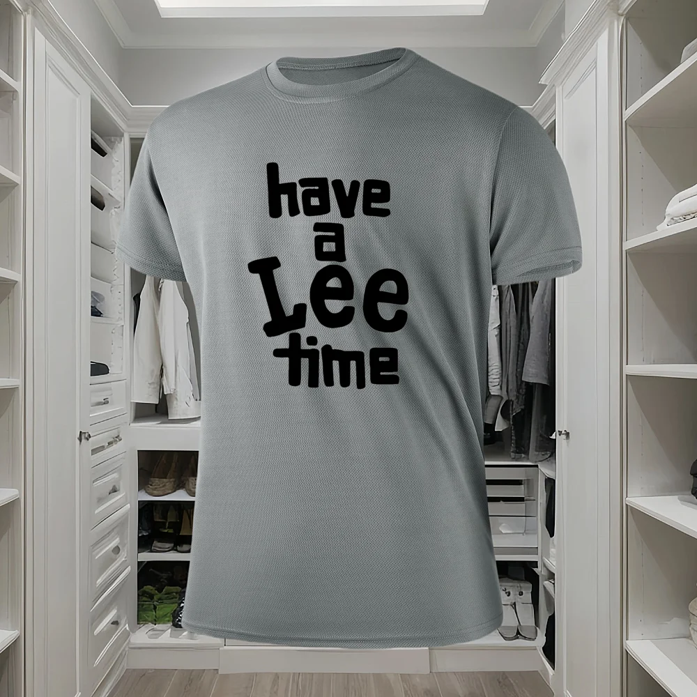 

Мужская свободная футболка с круглым вырезом, летняя повседневная сетчатая футболка с короткими рукавами, модный и удобный универсальный топ