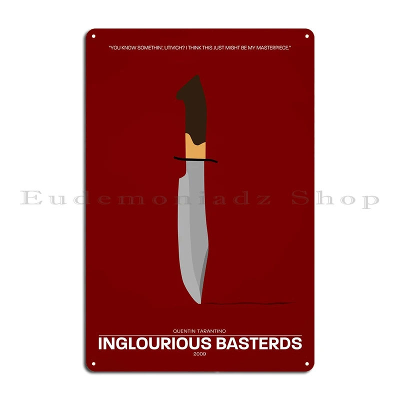 Inglourious Basterds Metal Sign Character Living Room Cave Plates Design Tin Sign Poster