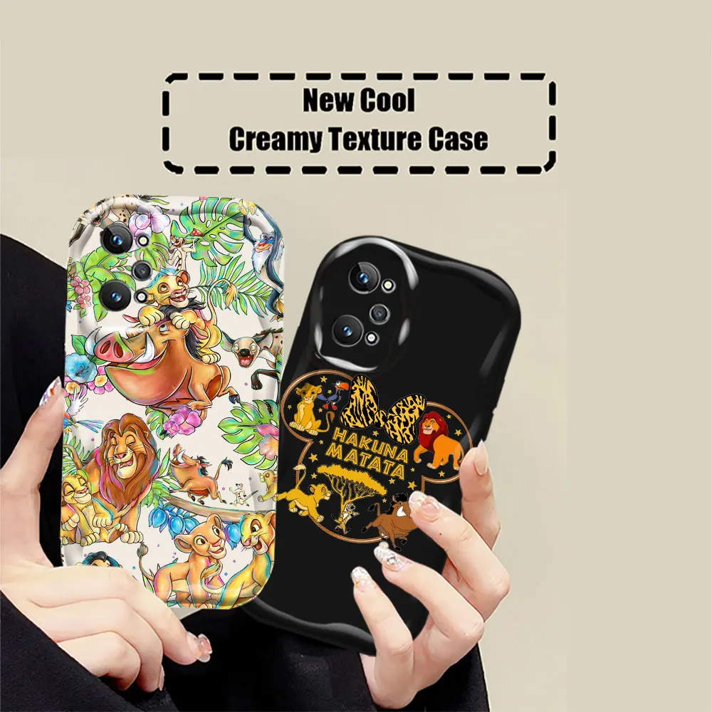 Disney The Lion King Hakuna Matata Case For VIVO V30 V30E V29E V27E V27 V25 V25E V23 V23E V21E V20 V15 Y17 Y17S 5G 3D Wave Cover