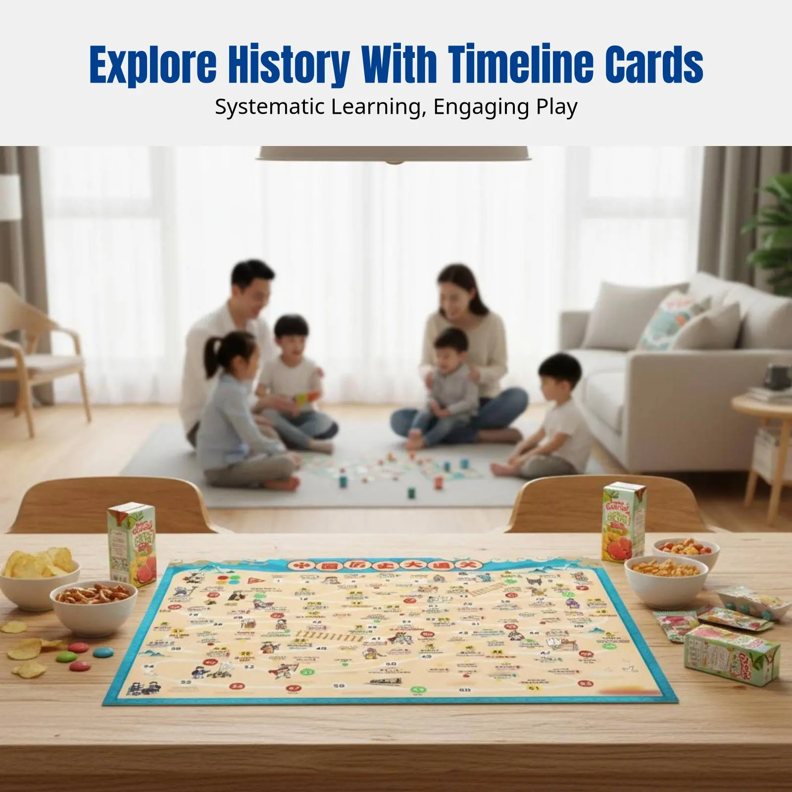 

Chinese History Board Game, Educational Card Game, Family Party Interactive Toy