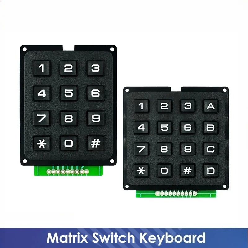 3*4 4*4 Матричный переключатель Клавиатура Модуль массива клавиатуры АБС-пластик Клавиши 4x4 3x4 12 16 Кнопочный мембранный переключатель DIY Комплект для Arduino