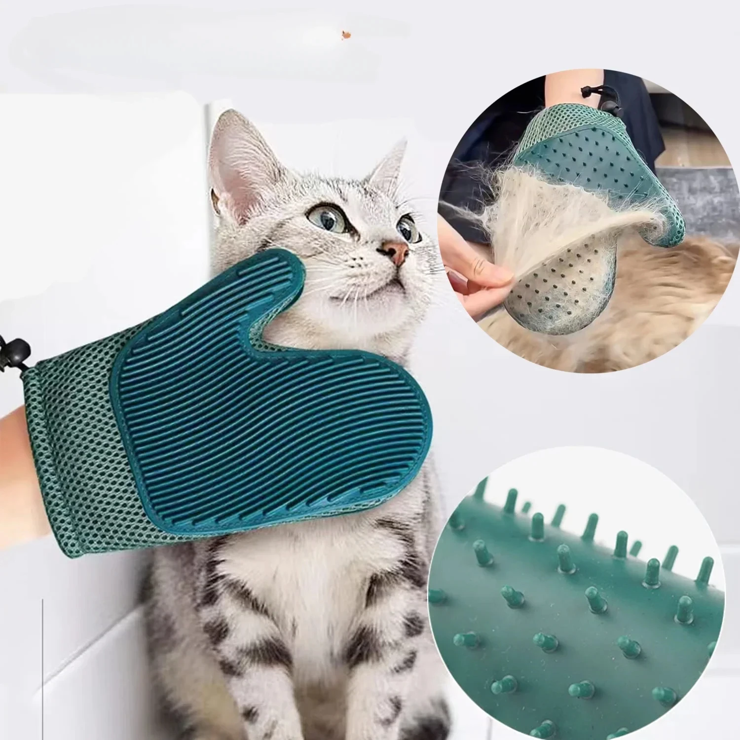 Soft, Gentle, and Versatile Hair Cleaning Glove for Cats and Dogs - Effective Mitt for Shedding Brush and Fur Removal - Gentle a