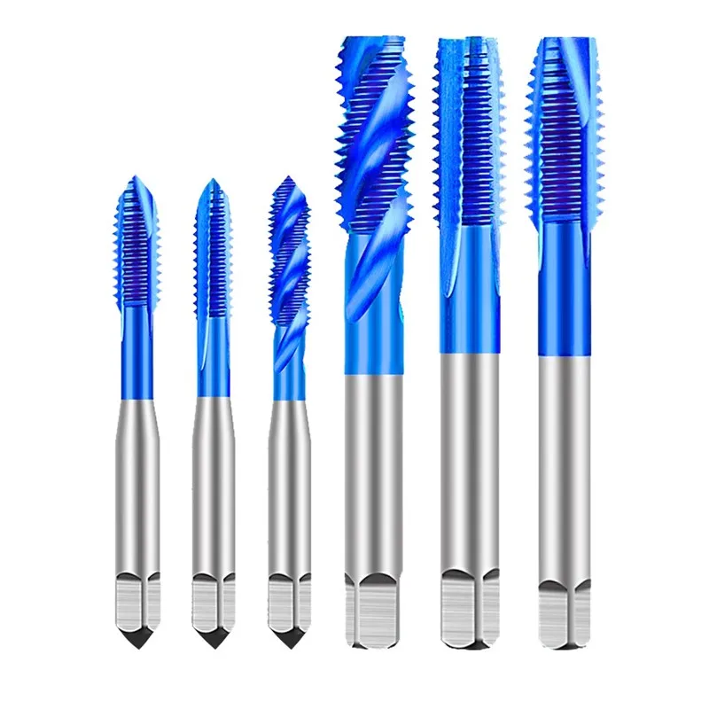 GAMONT HSS Blue Nano Coating Tip/Spiral/Straight Groove Tap Stainless Steel Special Tools M2-M16