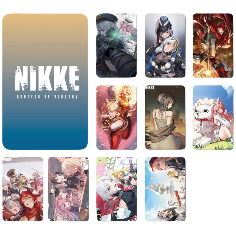 NIKKE Card Sticker NIKKE The Goddess of Victory Doro Modernia Red Hood DIY Anime Game Characters Collection Crystal Card Sticker