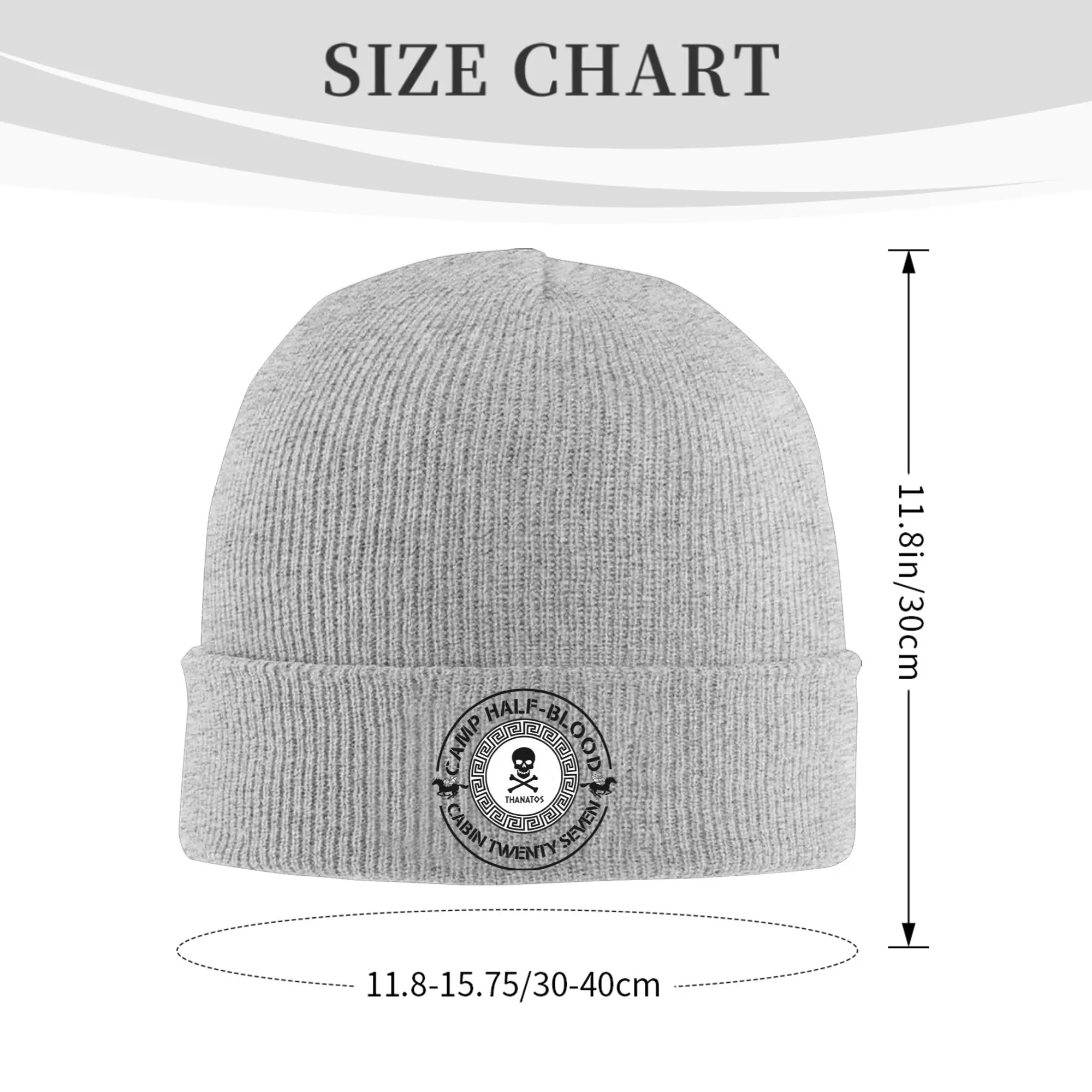Percy Jackson Camp Half-Blood Skeleton Pegasus White Logo Winter Skullies Beanies Hat Warm Knitted Hat Bonnet Cap for Women Men