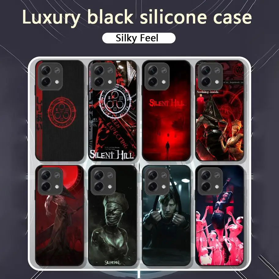 Silent Hills 2 Pyramid Head Nurse Phone Case For Xiaomi Redmi Note 13,12,11, 10 Pro Plus S,  5G, 12S, Soft Black Phone Cover