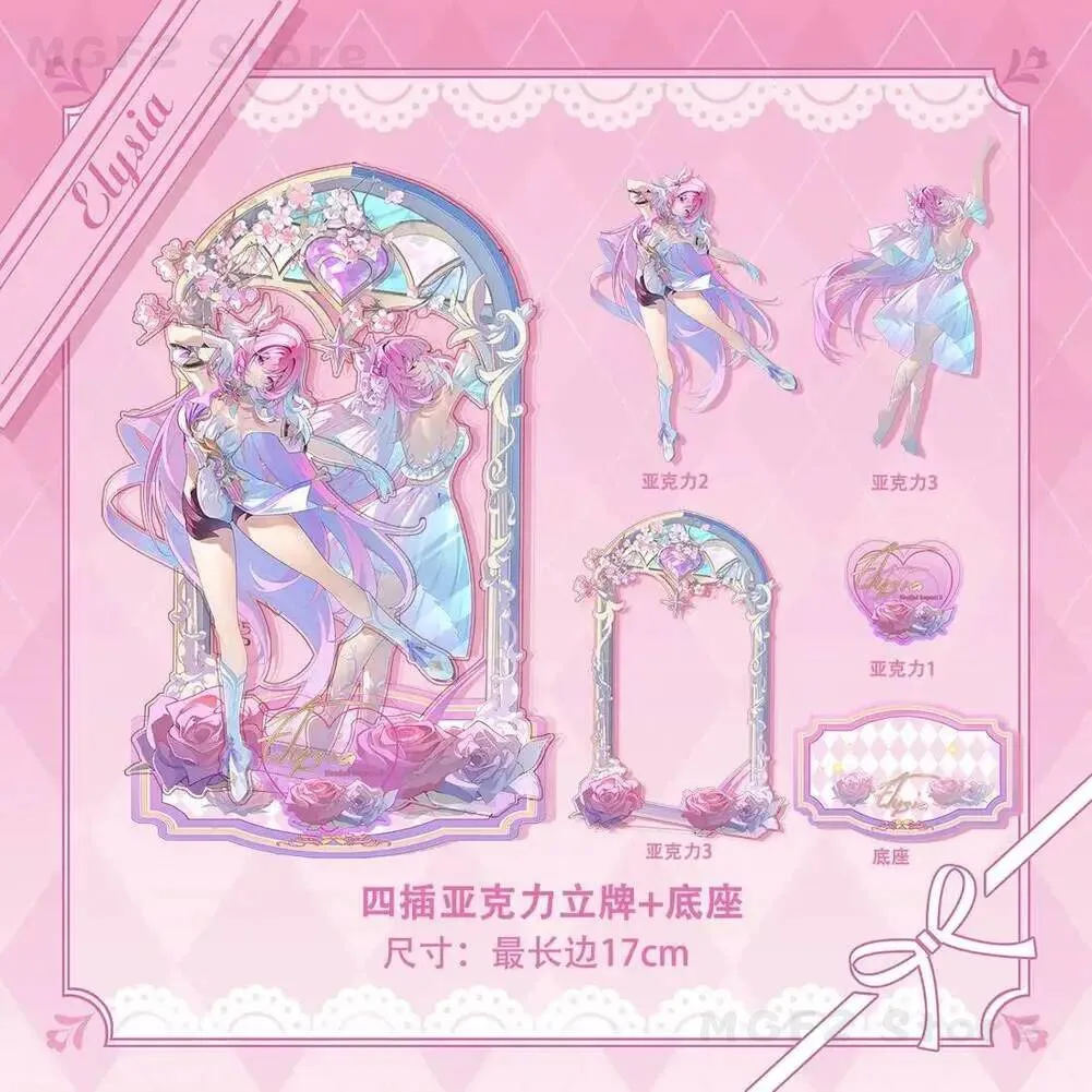 

Honkai NEW Impact 3 Elysia Badge Instant Camera Stand Figure Cosplay Acrylic Colored Paper Picture Quicksand Mahjong Decor