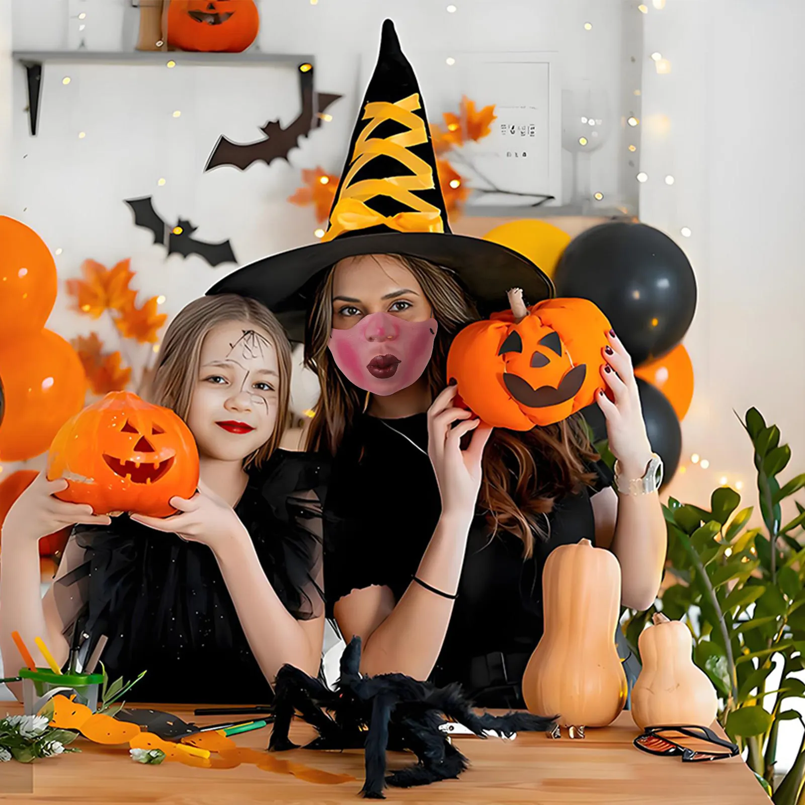 

Realistic Half Halloween Mask with Lifelike Features Comfortable Elastic Band for Spooky Costume Party Prank Event Wearable Prop