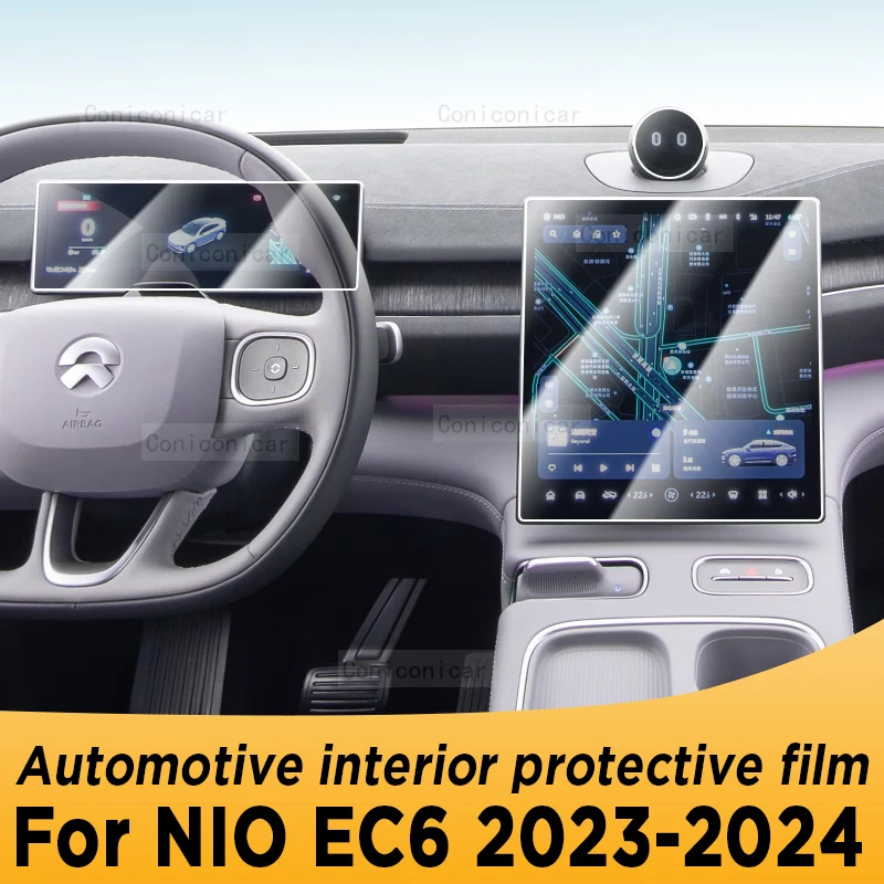 

For NIO EC6 2023 2024 Gearbox Panel Navigation Automotive Interior Screen Sticker TPU Protective Film Anti-Scratch