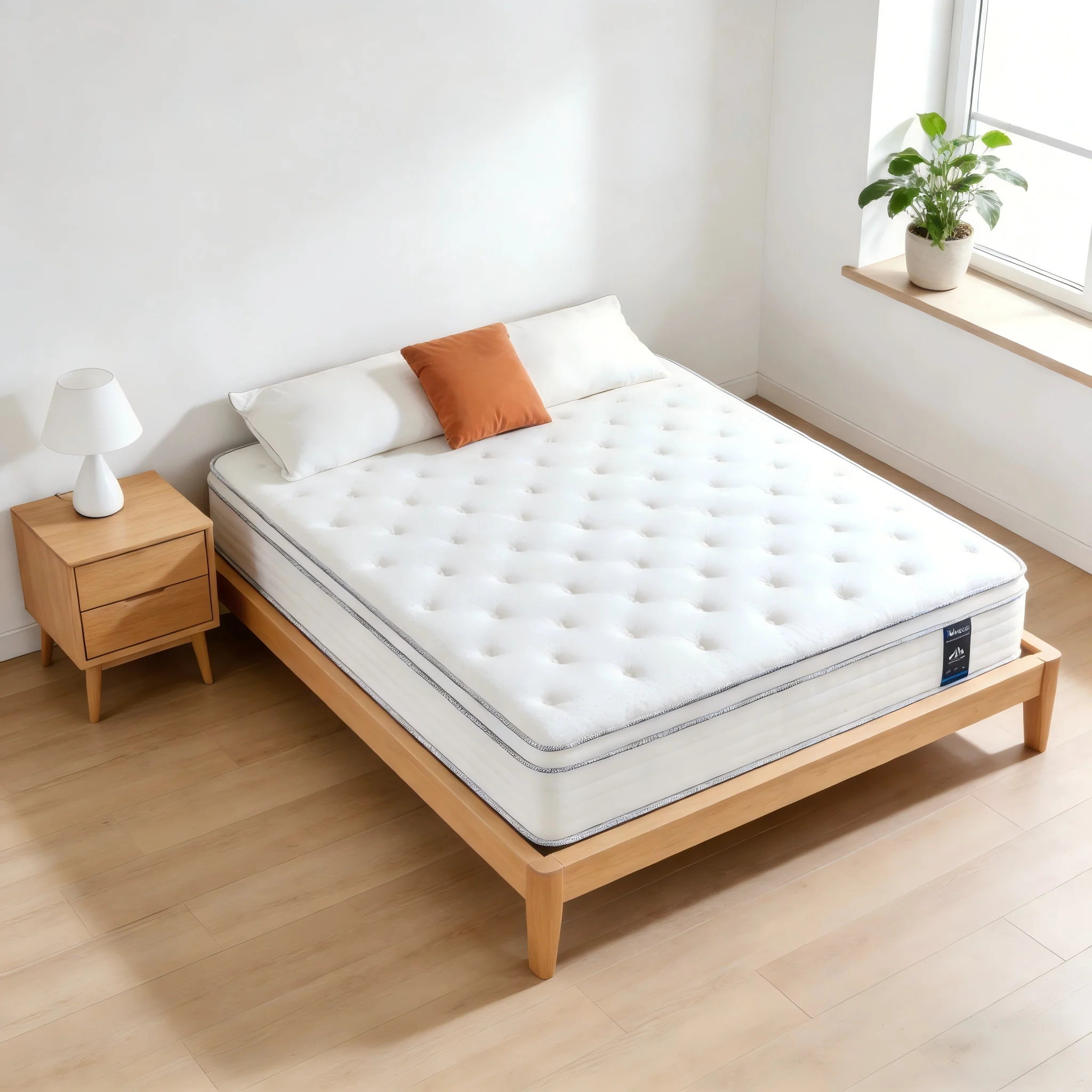 Colchón Híbrido Doble de 12/10 Pulgadas, Tamaño Queen/King, con Resortes Encapsulados, Firmeza Media, Aislamiento de Movimiento, de Madevos Store