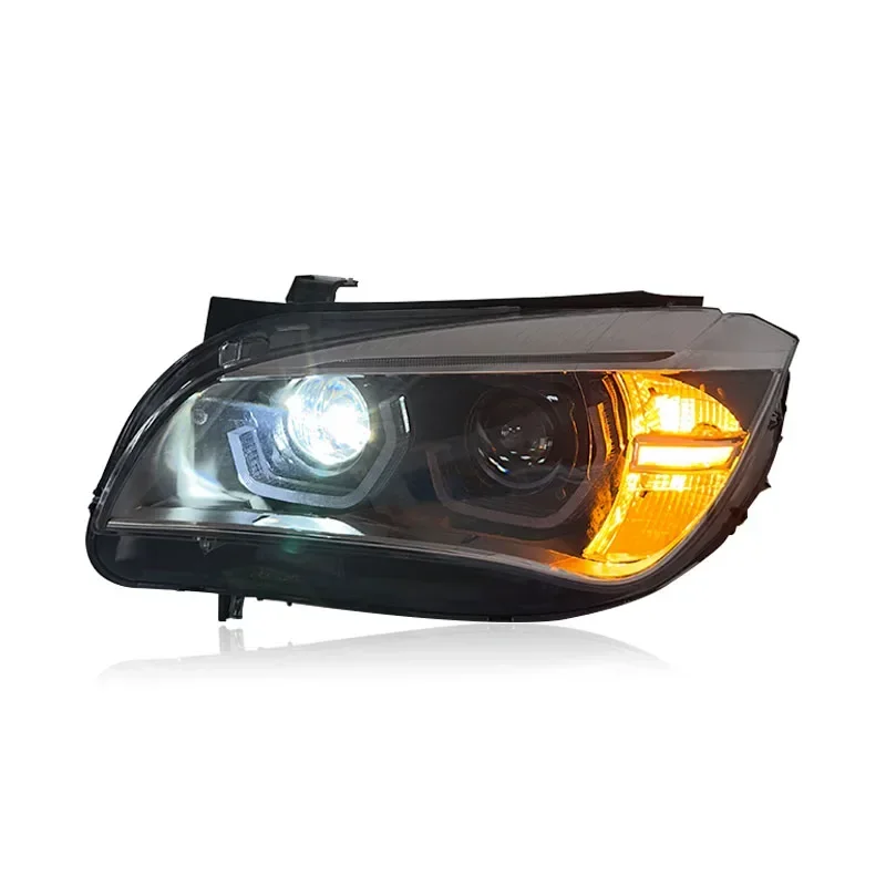 Lampu depan Aksesori Mobil otomatis untuk BMW X1 E84 2010-2015 rakitan lampu Font kualitas tinggi LED penuh DRL