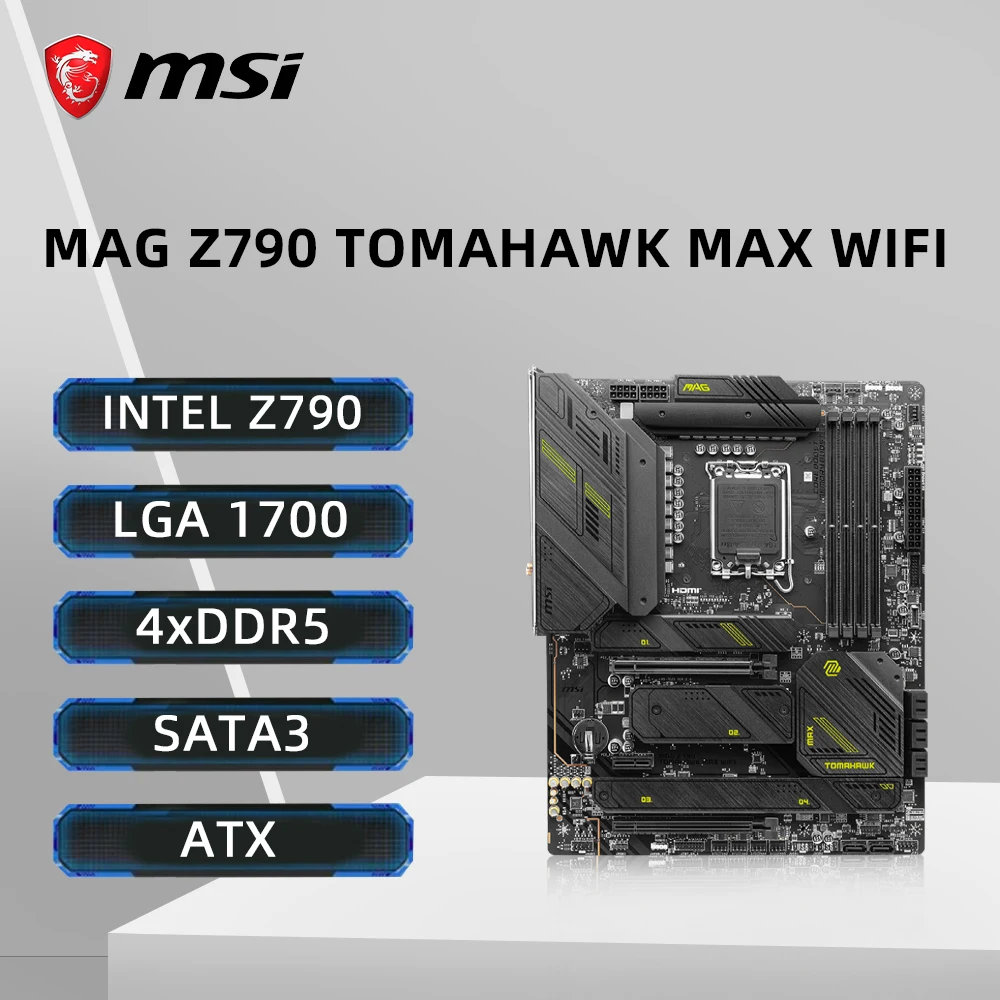 MSI MAG Z790 TOMAHAWK MAX WIFI Motherboard LGA1700 Support i9-14900KF i5-13600K i5-12400F CPU DDR5 7800MHz HDMI NVME M.2 PCle5.0