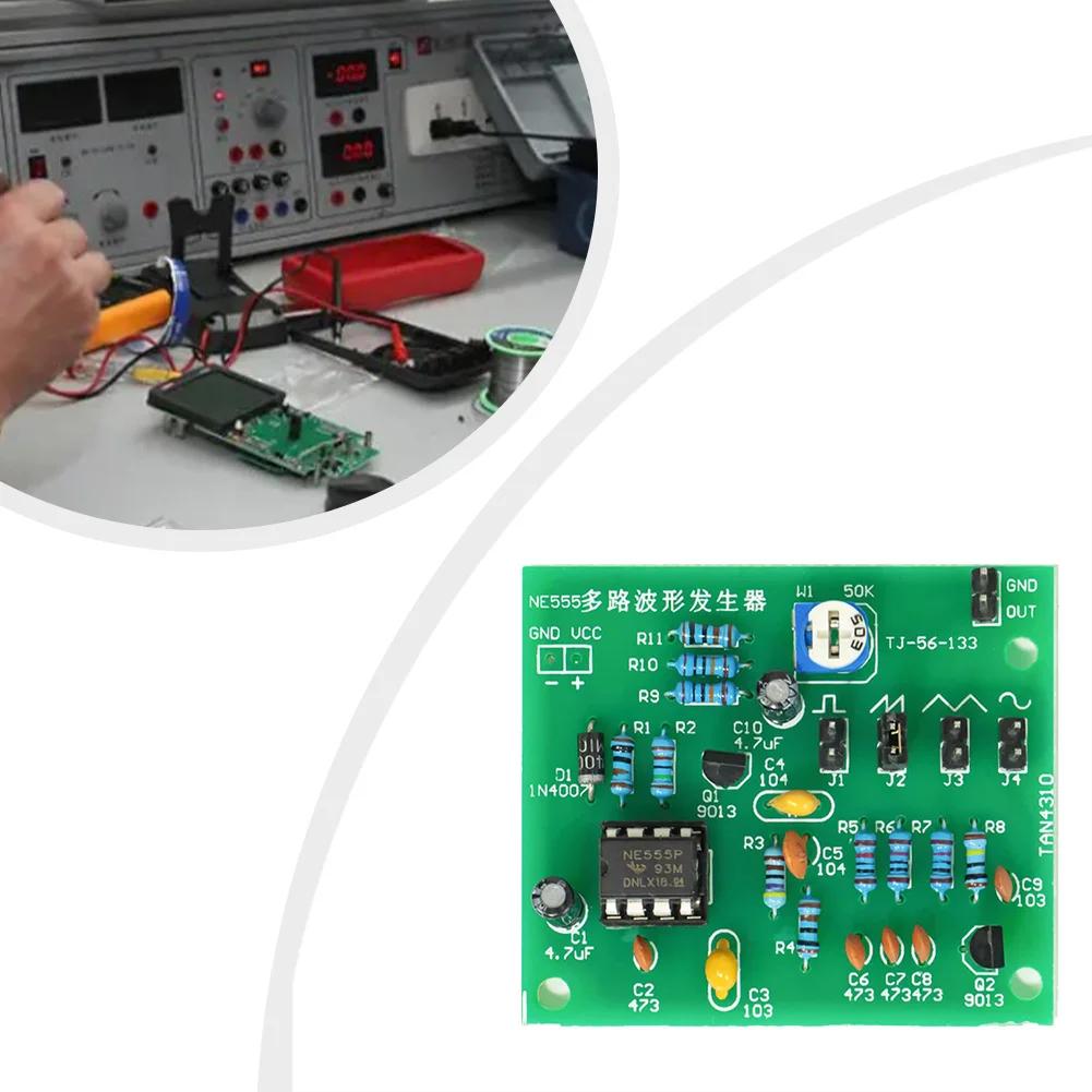 NE555 Multi-channel Waveform Generator DIY Kit Square For Sawtooth Triangle Signal For Electronics Soldering Practice Parts