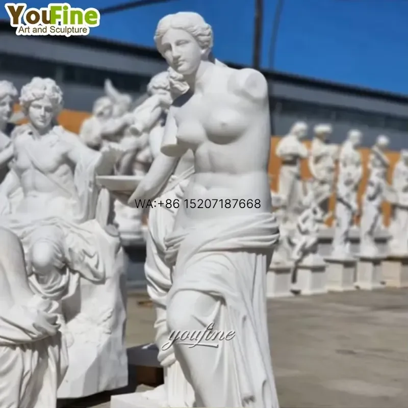 Wmwmnu Hand Carved Garden Decor Custom Modern Stone Art Sculpture Life Size Marble Venus Statue for Home Outdoor Decoration