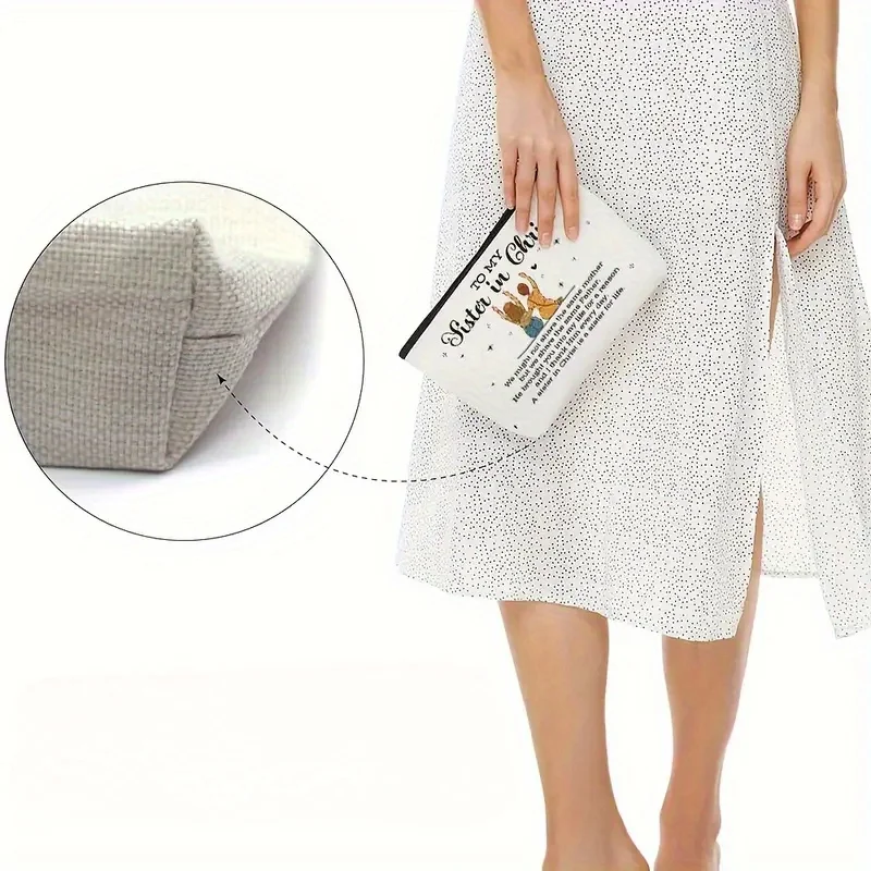 Borsa da viaggio portatile da 1 pezzo: borsa per cosmetici, accessori da viaggio, con motivo a cartoni animati, materiale in poliestere resistente, adatta per pendolarismo quotidiano, viaggi, uso all'aperto, borsa per cosmetici carina, regalo ideale per le giovani