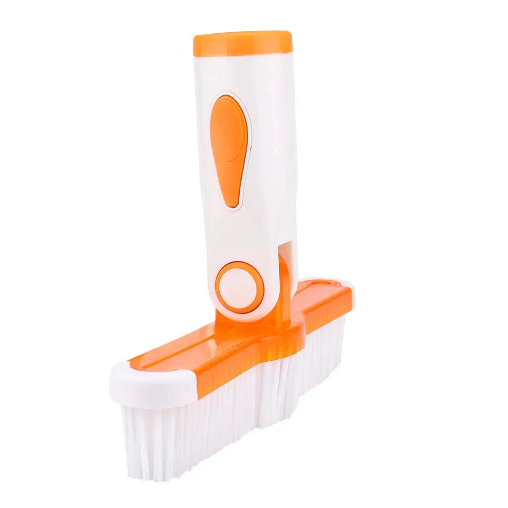 Orange Handle Pool Cleaning Scrubber Brush Swimming Pool Wall Floor Algae Dirt Remover Maintenance Accessory