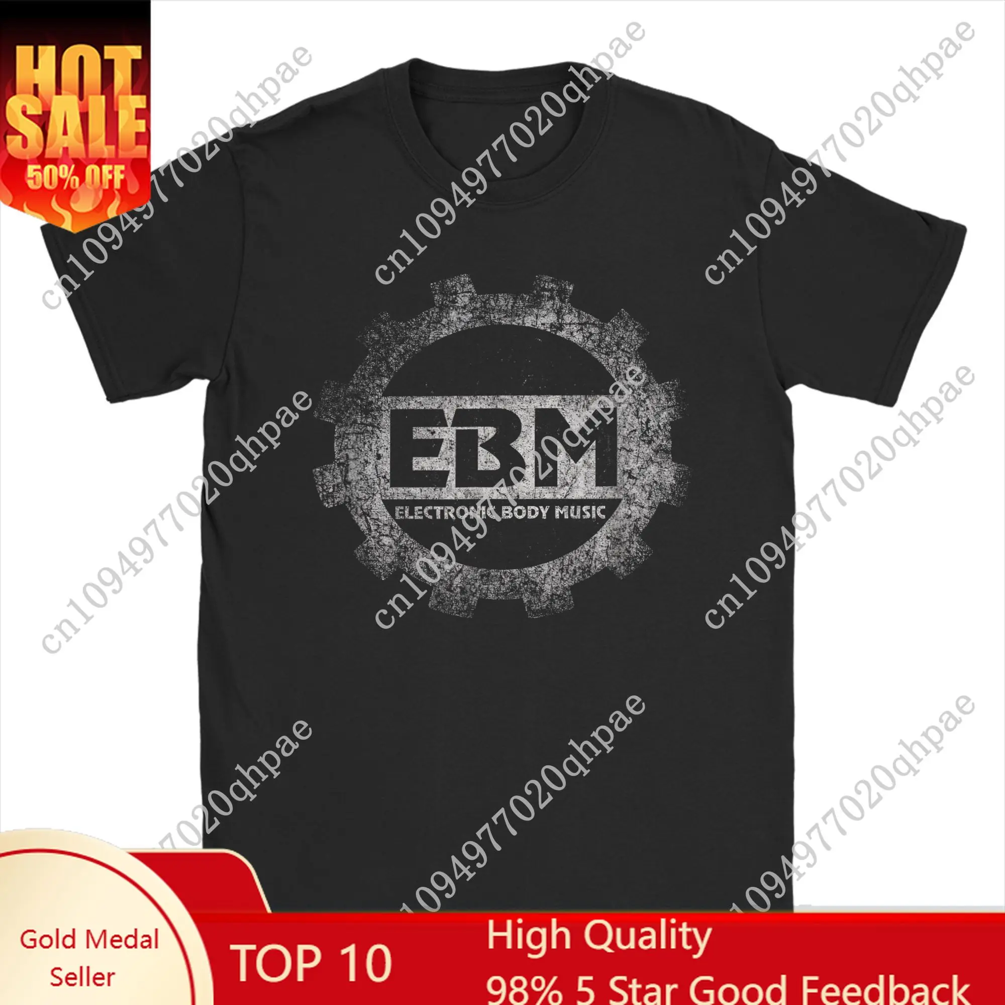 

EBM Electronic Body Music Grunge T Shirts Men Cotton Novelty T-Shirt O Neck Tees Short Sleeve Clothes Unique